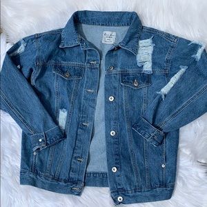 Distressed Denim Jacket
